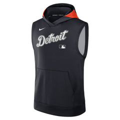 Detroit Tigers Nike Authentic Collection Dri-FIT Sleeveless Hoodie - Navy Hoodies