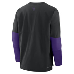 Colorado Rockies Nike Authentic Collection Player Dri-FIT Lightweight Pullover - Black/Purple Pullover