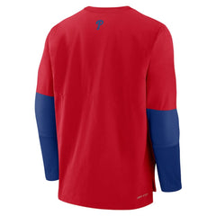 Philadelphia Phillies Nike Authentic Collection Player Dri-FIT Lightweight Pullover - Red/Royal Pullover