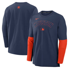 Houston Astros Nike Authentic Collection Player Dri-FIT Lightweight Pullover - Navy/Orange Pullover