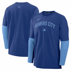 Kansas City Royals Nike Authentic Collection Player Dri-FIT Lightweight Pullover - Royal/Light Blue Pullover