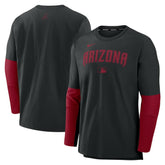 Arizona Diamondbacks Nike Authentic Collection Player Dri-FIT Lightweight Pullover - Black/Red Pullover