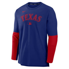Texas Rangers Nike Authentic Collection Player Dri-FIT Lightweight Pullover - Royal/Red Pullover
