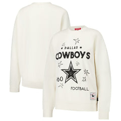Dallas Cowboys Women's Lightweight 3.0 Logo Pullover Sweatshirt - Cream Pullover