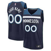 Minnesota Timberwolves Fastbreak Custom Jersey Icon Edition Navy - Fanatics