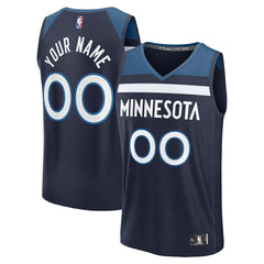 Minnesota Timberwolves Fastbreak Custom Jersey Icon Edition Navy - Fanatics