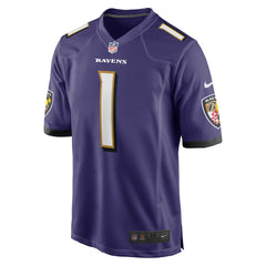 Number 1 Groom Baltimore Ravens Game Jersey - Purple Jerseys