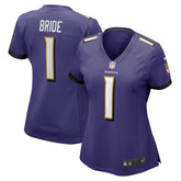 Number 1 Bride Baltimore Ravens Women's Game Jersey - Purple Jerseys