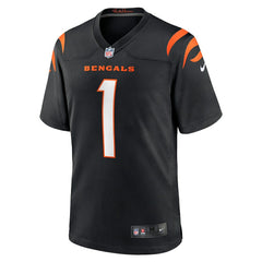 Number 1 Groom Cincinnati Bengals Game Jersey - Black Jerseys