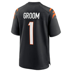 Number 1 Groom Cincinnati Bengals Game Jersey - Black Jerseys