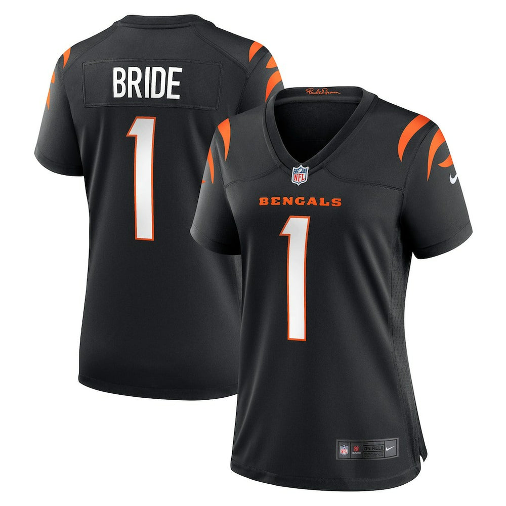Number 1 Bride Cincinnati Bengals Women's Game Jersey - Black Jerseys
