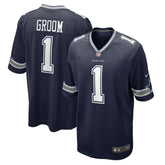 Number 1 Groom Dallas Cowboys Game Jersey - Navy Jerseys