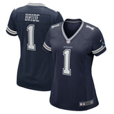 Number 1 Bride Dallas Cowboys Women's Game Jersey - Navy Jerseys