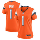 Number 1 Bride Denver Broncos Women's Game Jersey - Orange Jerseys