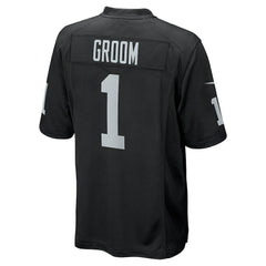 Number 1 Groom Las Vegas Raiders Game Jersey - Black Jerseys