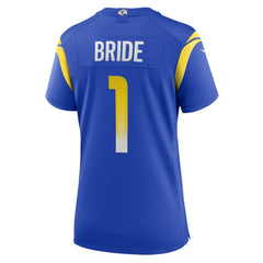 Number 1 Bride Los Angeles Rams Women's Game Jersey - Royal Jerseys