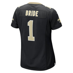 Number 1 Bride New Orleans Saints Women's Game Jersey - Black Jerseys