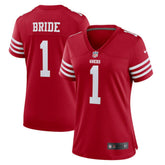 Number 1 Bride San Francisco 49ers Women's Game Jersey - Scarlet Jerseys