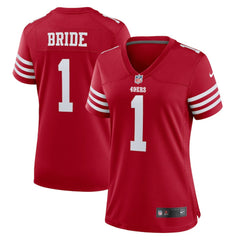 Number 1 Bride San Francisco 49ers Women's Game Jersey - Scarlet Jerseys