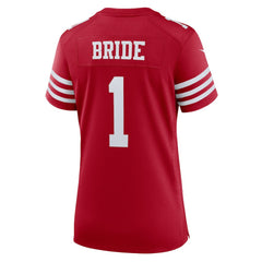 Number 1 Bride San Francisco 49ers Women's Game Jersey - Scarlet Jerseys
