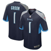 Number 1 Groom Tennessee Titans Game Jersey - Navy Jerseys