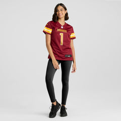 Number 1 Bride Washington Commanders Women's Game Jersey - Burgundy Jerseys
