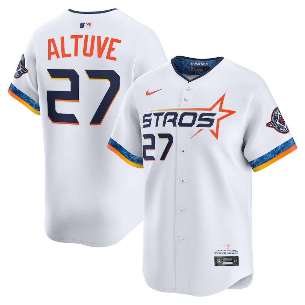 Jose Altuve Houston Astros Nike 2025 City Connect Limited Player Jersey - White Jerseys