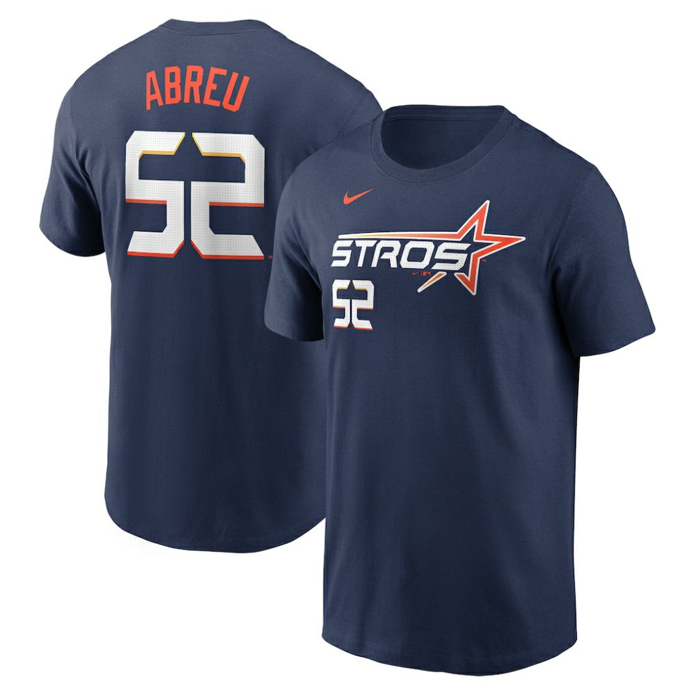 Bryan Abreu Houston Astros Nike 2025 City Connect Fuse Name & Number T-Shirt - Navy T-shirts