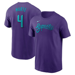 Ketel Marte Arizona Diamondbacks Nike 2025 City Connect Fuse Name & Number T-Shirt - Purple T-shirts