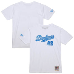 Jackie Robinson Los Angeles Dodgers Mitchell & Ness Cooperstown Collection Player T-Shirt - White T-shirts