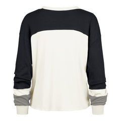 Dallas Cowboys '47 Women's Plus Size Double Header Curve Toni Long Sleeve T-Shirt - Cream/Navy T-shirts