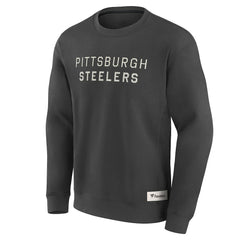 Pittsburgh Steelers Elements Future Ground Lettering Pullover Sweatshirt - Charcoal Pullover