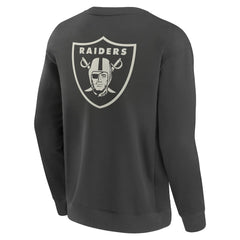 Las Vegas Raiders Elements Future Ground Lettering Pullover Sweatshirt - Charcoal Pullover