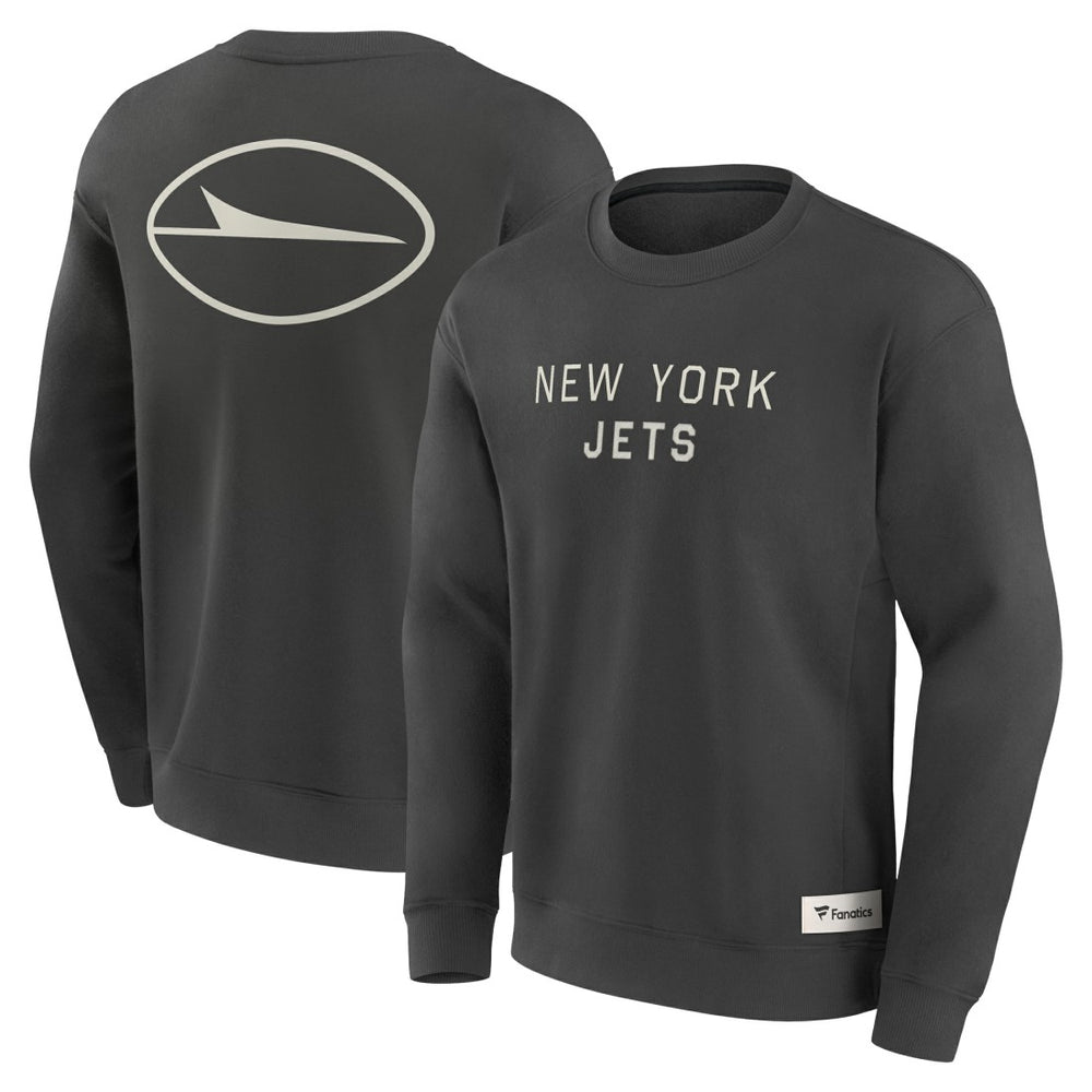 New York Jets Elements Future Ground Lettering Pullover Sweatshirt - Charcoal Pullover