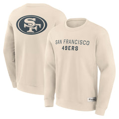San Francisco 49ers Elements Future Ground Lettering Pullover Sweatshirt - Cream Pullover