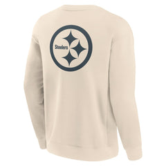 Pittsburgh Steelers Elements Future Ground Lettering Pullover Sweatshirt - Cream Pullover