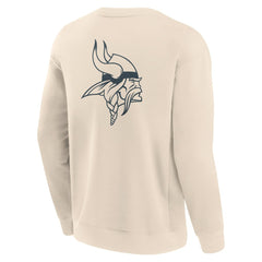 Minnesota Vikings Elements Future Ground Lettering Pullover Sweatshirt - Cream Pullover