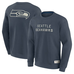 Seattle Seahawks Elements Future Ground Lettering Pullover Sweatshirt - Navy Pullover