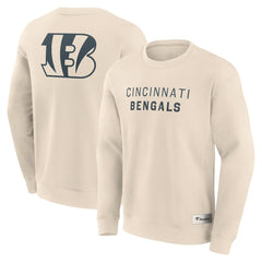 Cincinnati Bengals Elements Future Ground Lettering Pullover Sweatshirt - Cream Pullover