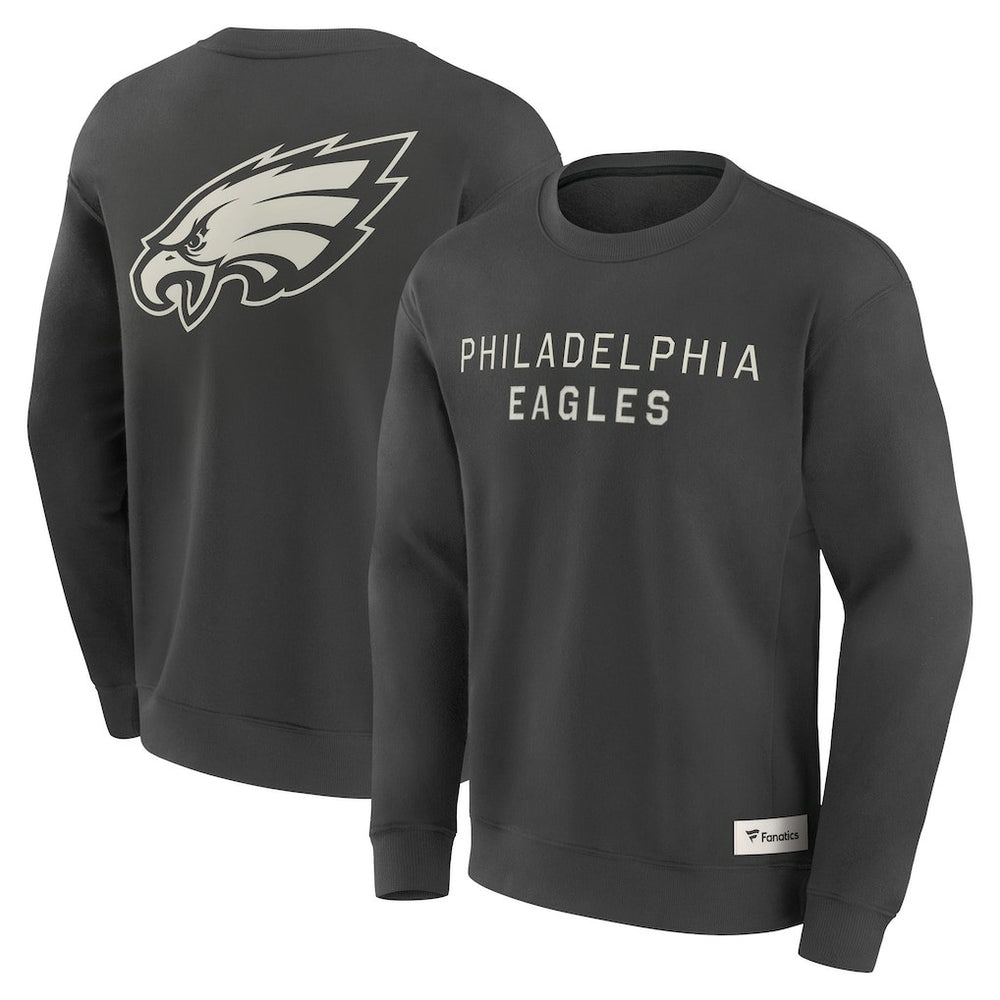 Philadelphia Eagles Elements Future Ground Lettering Pullover Sweatshirt - Charcoal Pullover