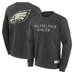 Philadelphia Eagles Elements Future Ground Lettering Pullover Sweatshirt - Charcoal Pullover