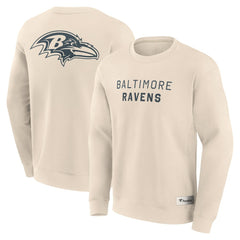 Baltimore Ravens Elements Future Ground Lettering Pullover Sweatshirt - Cream Pullover