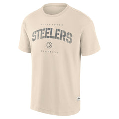 Pittsburgh Steelers Elements Weathered Tonal Future Ground T-Shirt - Cream T-shirts