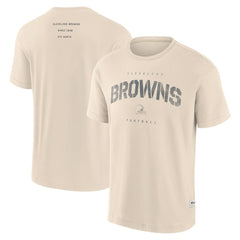 Cleveland Browns Elements Weathered Tonal Future Ground T-Shirt - Cream T-shirts