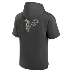 Atlanta Falcons Elements Future Ground Lettering Short Sleeve Pullover Hoodie - Charcoal Hoodies