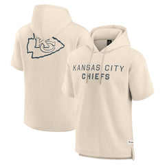 Kansas City Chiefs Elements Future Ground Lettering Short Sleeve Pullover Hoodie - Cream Hoodies