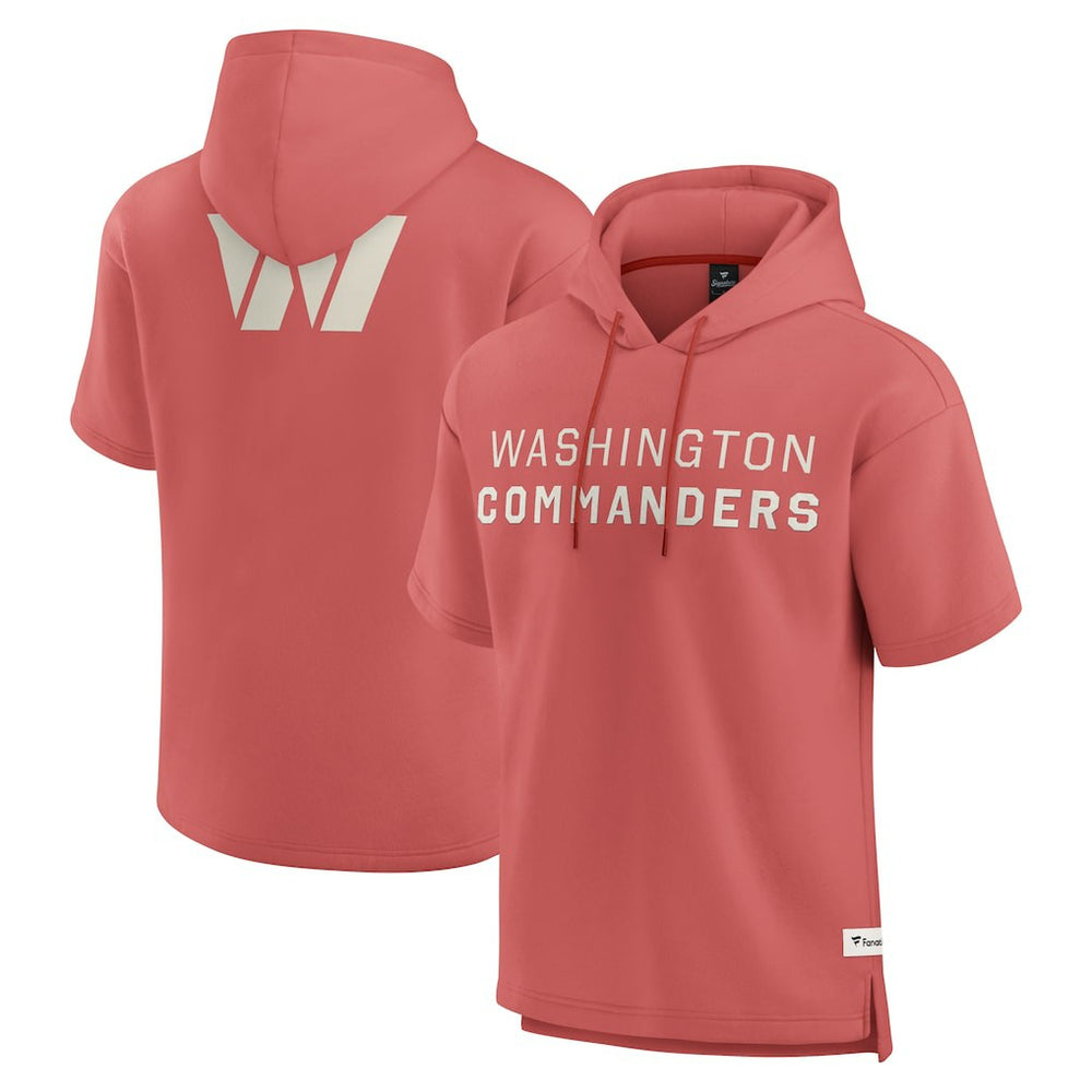 Washington Commanders Elements Future Ground Lettering Short Sleeve Pullover Hoodie - Red Hoodies