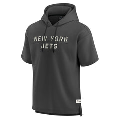 New York Jets Elements Future Ground Lettering Short Sleeve Pullover Hoodie - Charcoal Hoodies