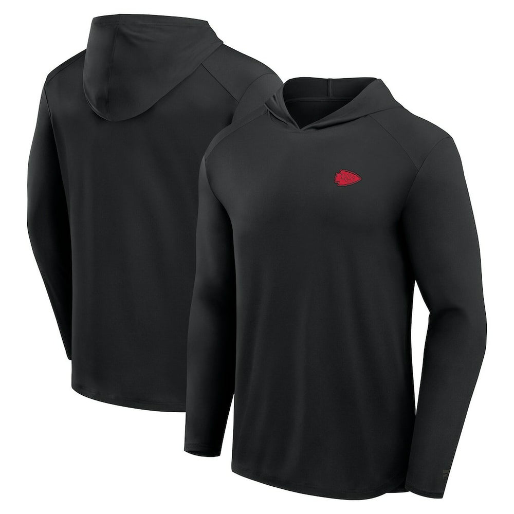Kansas City Chiefs Front Office Power Mono Long Sleeve Hoodie T-Shirt - Black Hoodies
