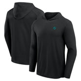 Miami Dolphins Front Office Power Mono Long Sleeve Hoodie T-Shirt - Black Hoodies